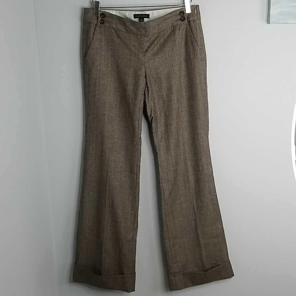 Vintage Banana Republic brown wool plaid pants 4